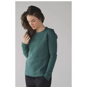 Lululemon go Endeavor Fleece Long Sleeve Pullover Sweatshirt Size 10 flawed g40